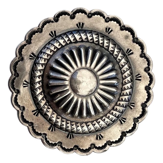 1907 Sterling Silver Navajo Brooch For Sale