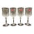 Crystal Wine Goblets From French Maker Cristal D’Arques in the Longchamp Pattern - Set of Four For Sale