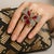 Bochic “Capri” Vintage Ruby & Topaz Butterfly Ring Set In 18K Gold & Silver For Sale - Image 9 of 10