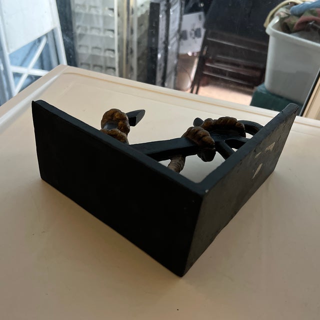 Vintage Black Ship Anchor Bookends For Sale - Image 11 of 11