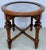 Elegant and rare carved wood side table from 40's. Oval shaped with cameo design featuring a woman bust. Removable tray...