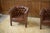Brown Vintage Leather-Upholstered Club Chairs, 1990s, Set of 2 For Sale - Image 8 of 14