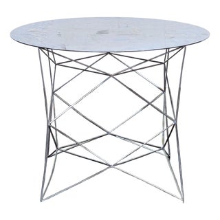 West Elm All Metal Side Table For Sale