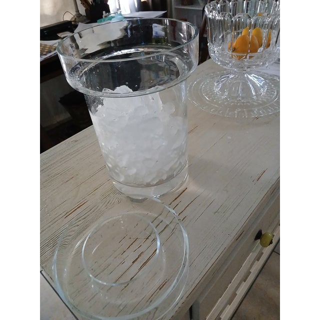 Glass 1970s Mid-Century Modern Blown Glass Champagne Bucket - F-029 | " the Floating Chill" For Sale - Image 7 of 12