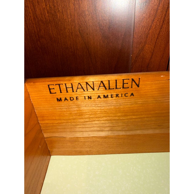 2000 - 2009 Ethan Allen Georgian Solid Cherry Wood Armoire For Sale - Image 5 of 8