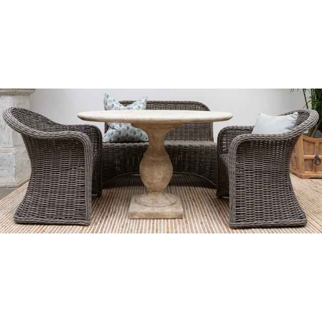 Pair of Gloster Furniture Outdoor Synthetic Wicker Dining Chairs by