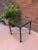 Mid-Century Modern Vintage Giacometti Style Wrought Iron Side Table With Thick Glass Top For Sale - Image 3 of 7