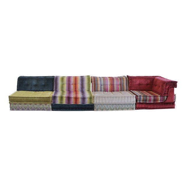 Mah Jong Sofa by Hans Hopfer for Roche Bobois, 1971, Set of 4 For Sale