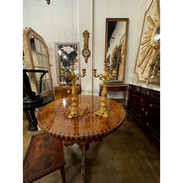 Metal Pair of 19h C. French Louis XVI Gilt Bronze Candelabras For Sale - Image 7 of 7