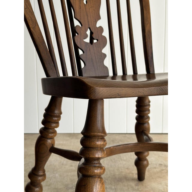 Vintage Conant Ball Oak Windsor Dining Chairs, Set of Six For Sale - Image 9 of 17