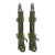 Green Brass Alligator Door Handles - a Pair For Sale