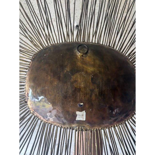 1970s 1970s Brutalist Brass Sun Face Wall Sculpture by Emaus, Mexico For Sale - Image 5 of 7