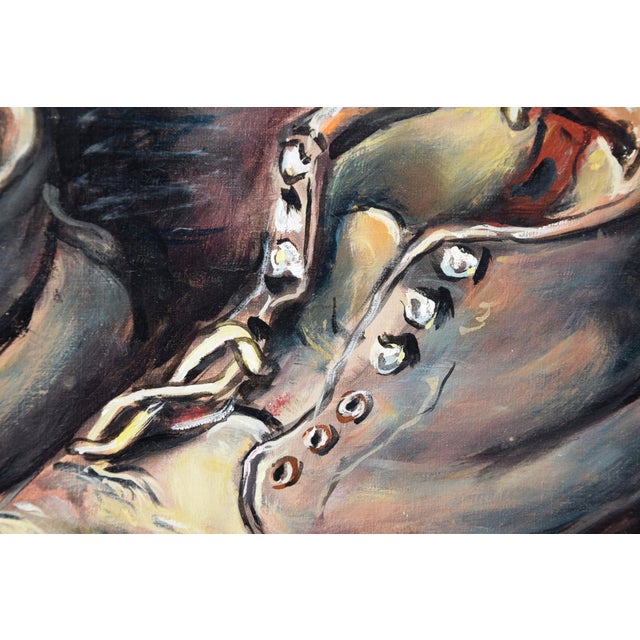 Friedrich Kunitzer, Still Life with Shoes, 1975, Oil on Canvas, Framed For Sale - Image 10 of 15