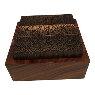Jeffrey Seaton Signature Series Black Palm & Cocobolo Wood Box For Sale