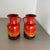 Fat Lava Op Art Pottery Multi-Color Vases from Jasba Ceramics Germany, 1970s, Set of 2 For Sale - Image 4 of 18