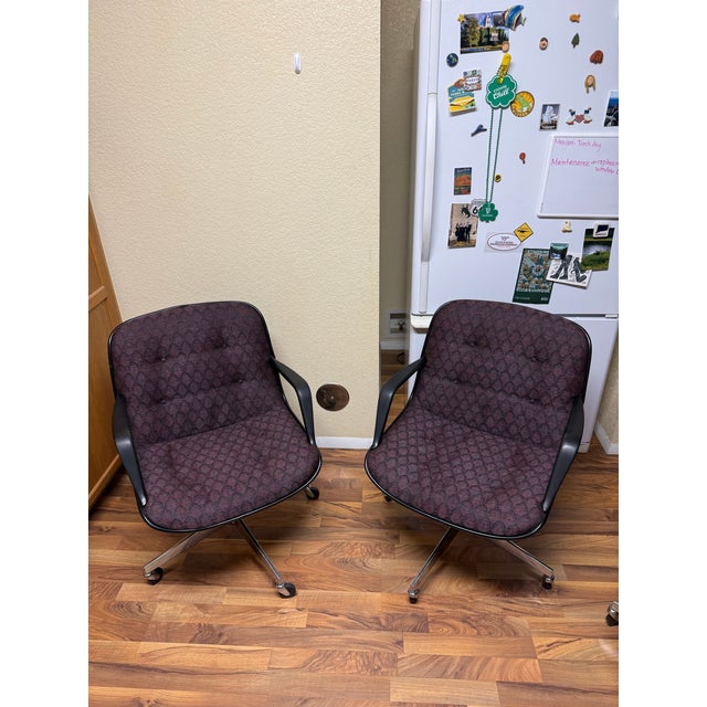 This is an exceptional matching set of four vintage Steelcase Model 451 swivel chairs, manufactured in 1978. Inspired by...