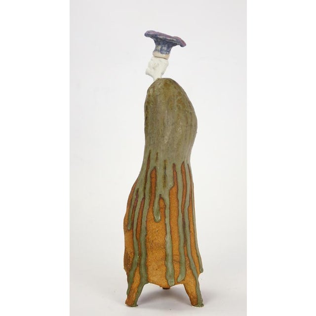 Ceramic Figurative Ceramic Sculpture with Wood-Ash Glaze and Porcelain Head with Rusola by Óscar Aldonza Torres, 2024 For Sale - Image 7 of 10