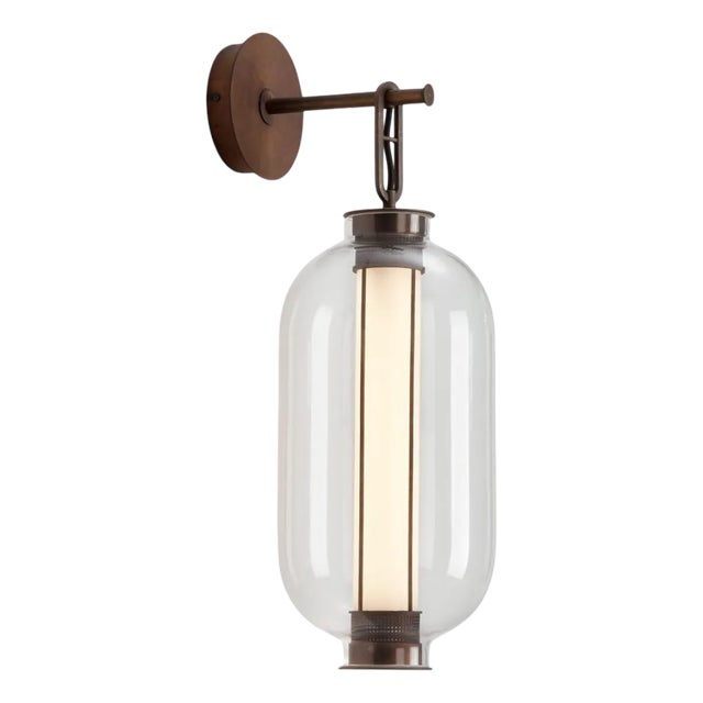 Transparent Glass Bai a Ba Ba Wall Lamp by Parachilna For Sale
