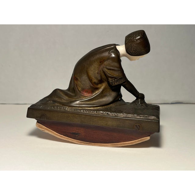 Antique Austrian Art Nouveau bronze presse-papier sculpture by renowned Austrian sculptor Anton Endstorfer, dating to the...