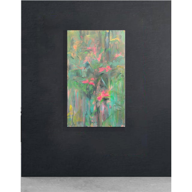 "Wild Roses" by Trixie Pitts Large Abstract Oil Painting For Sale - Image 9 of 10
