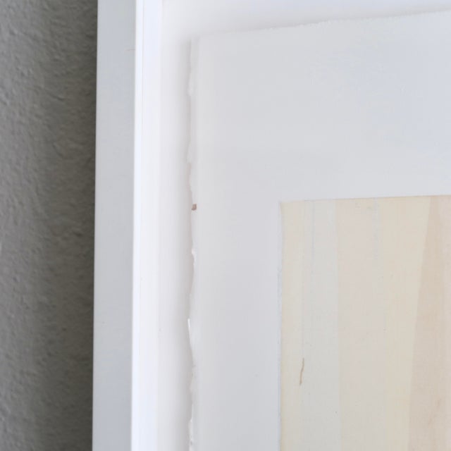 Original Custom Framed Abstract Minimalist Painting in Organic Soft Neutral Tones by Casey R Klein For Sale - Image 4 of 11