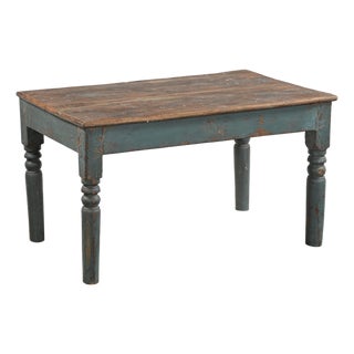 Vintage Indian Teakwood Low Table For Sale