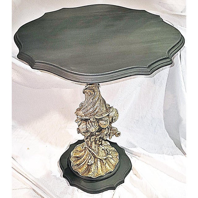 1960s Rococo Painted & Silvered Side Table For Sale In West Palm - Image 6 of 8