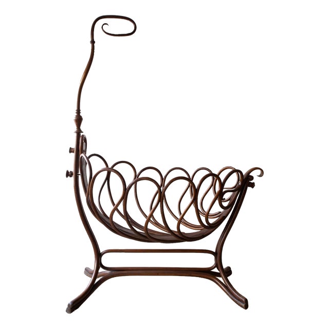 Child Cradle by Jacob & Josef Kohn for Thonet, 1895 For Sale