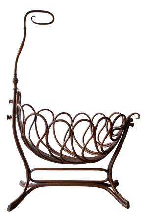 Child Cradle by Jacob & Josef Kohn for Thonet, 1895