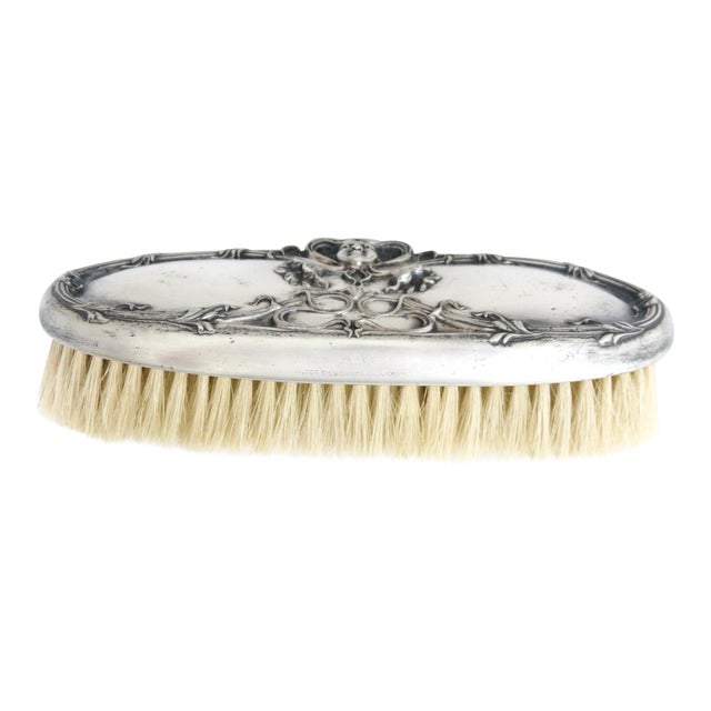1900s Art Nouveau Silver Clothes Brush Chairish