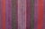 Traditional Vintage Frazada Square Kilim in Vibrant Polychrome Striped Pattern - Rug & Kilim For Sale - Image 3 of 7
