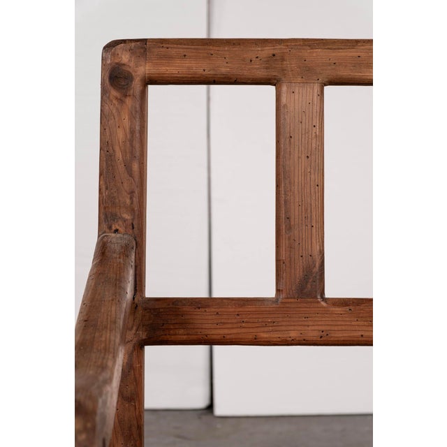 Brown Mid 20th Century Set of 6 Spanish Revival Rustic Carved Oak Dining Chairs For Sale - Image 8 of 8