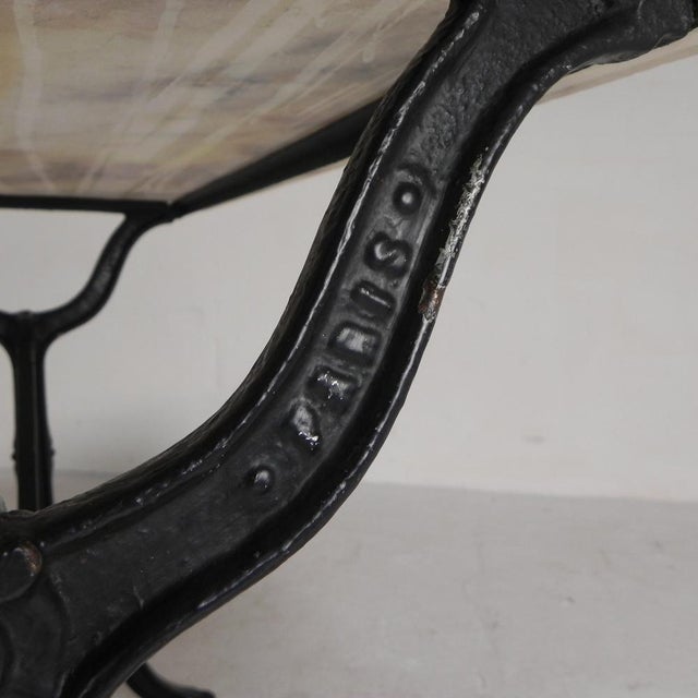 Bistro Table with Marble Top and Cast Iron Frame, Paris, France, 1930s For Sale - Image 13 of 18
