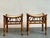 Vintage Boho Woven Rattan Thebes Stools - A Pair For Sale - Image 9 of 10