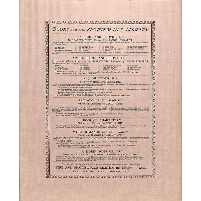 "My Hunting Sketchbook" 1928 Edwards, Lionel For Sale - Image 4 of 12