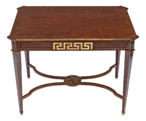 Late 19th Century Louis XVI Plum Pudding & Gilt Centre Side Table