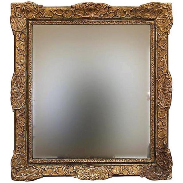 Beautiful Louis XIV Gilt Wood Frame in the Berain Style with newer Mirror