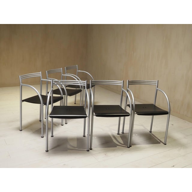 Spanish Francesca Chairs by Phillippe Starck, 1980s, Set of 6 For Sale - Image 9 of 11