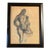 1940’s Original Modernist Abstract Pastel /Paint Female Nude Drawing Framed For Sale