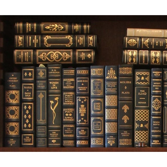 Franklin Library Leather-Bound Classics in Navy, Black and Green, 51 Volumes For Sale - Image 4 of 7