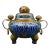 Antique Chinese Cloisonne Arabic Islamic Tripod Covered Censor Incense Burner For Sale