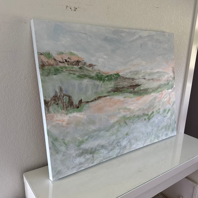 Abstract Original Abstract Landscape Painting on Large Canvas For Sale - Image 3 of 7