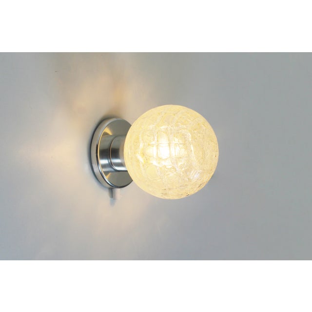 Metal Vintage Chrome Wall Lamps from Doria Leuchten, 1970s, Set of 3 For Sale - Image 7 of 8