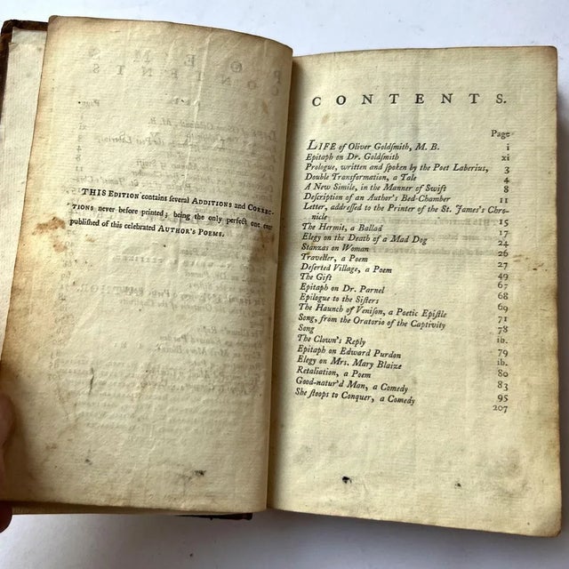 DETAILS An antique, Georgian period book by well known Anglo-Irish poet, novelist and playwright Oliver Goldsmith....