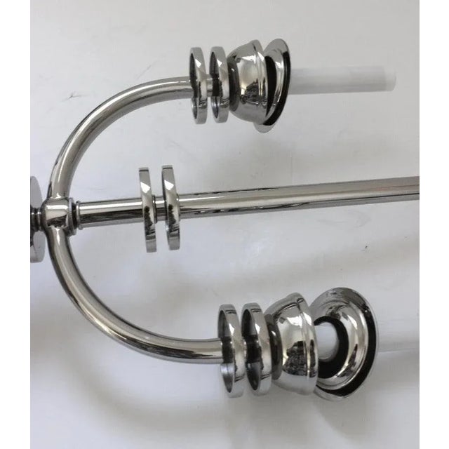 Karl Springer Attrib Table Lamp Nickel Plated Art Deco Revival For Sale - Image 9 of 13