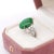 Certified 15 Carat Jadeite Jade a Fei Cui and Diamond Split Platinum Ring Size 7 For Sale In Miami - Image 6 of 12