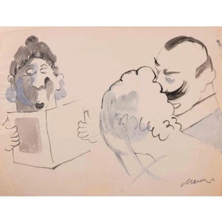 Mino Maccari, Characters, Drawing, 1932 For Sale
