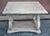 Wood Mid 20th Century White Washed Two Tiered Side Table With Scroll Details For Sale - Image 7 of 7