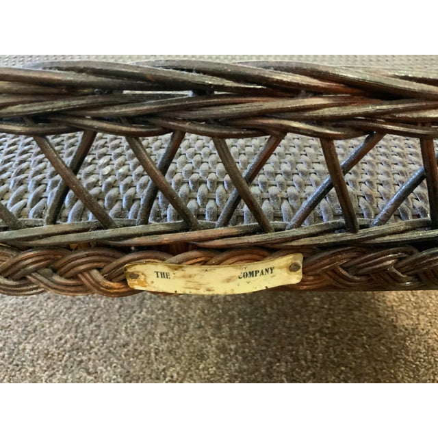 Brown 20th Century Wicker Tier Table For Sale - Image 8 of 10
