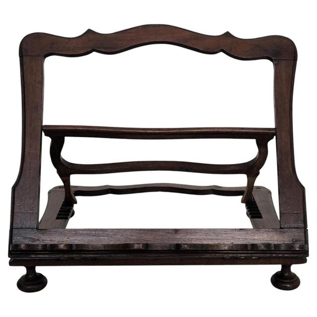 Italian Decorated Adjustable Lectern Bookstand in Carved Wood, 1960s For Sale - Image 9 of 9